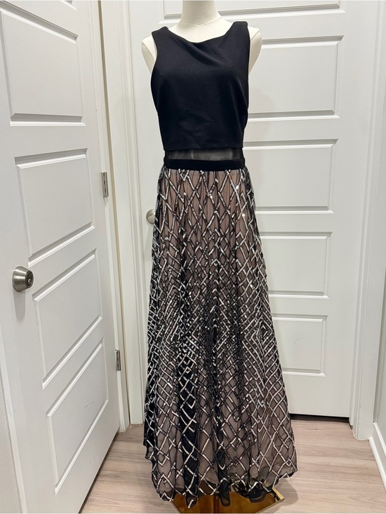 TLC Dresses & Skirts - TLC Say Yes to the Prom Elegant Black and Silver Women's Maxi Dress